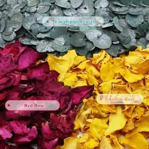 100% Natural Wedding Confetti Dried Rose Hydrangea Petals Jasmine Heads Biodegradable Dried Flowers Confetti Roses Petals