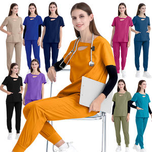 Uniforme Médico Moderno Personalizable al por Mayor 2025, Uniforme de Mezclilla Unisex con Logotipo de Hospital, Personalizable para Hombres y Mujeres - Product Image 1