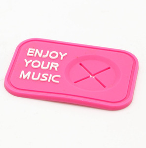 Factory Price Fancy <strong>Rubber</strong> Label <strong>Earphone</strong> <strong>Port</strong> Silicone <strong>Patch</strong> with Hole - Product Image 4