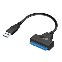 Haute qualité 2.5 pouces SATA 7 + 15Pin USB3.0 adaptateur Micro-USB PVC tresse conducteur en cuivre étamé câble de données pour ordinateur SSD HDD