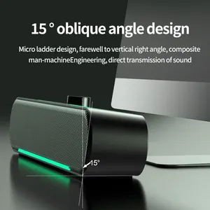 <span class=keywords><strong>Barre</strong></span> <span class=keywords><strong>de</strong></span> <span class=keywords><strong>son</strong></span> surround HI-FI pour joueurs PC Haut-parleur filaire avec éclairage LED RVB et caisson <span class=keywords><strong>de</strong></span> basses stéréo pour cinéma maison - Product Image 4