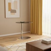 Table Basse Ronde en Métal Doré au Design Moderne, Personnalisable, Décorative et Écologique – Prix Usine