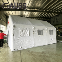 Tente médicale à double couche à déploiement rapide, tente gonflable d'urgence pour l'extérieur, tente événementielle et tente à structure pneumatique