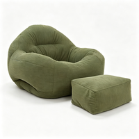 Fauteuil pouf moderne et minimaliste pour une personne, idéal pour une utilisation en intérieur dans la chambre, le salon et le balcon - Design en tissu tatami