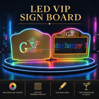 Nouvelle enseigne au néon LED personnalisée avec éclairage multicolore et écran programmable pour la décoration d'événements en boîte de nuit, salle VIP