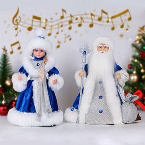 SOTE 30/40/50CM <span class=keywords><strong>Ded</strong></span> <span class=keywords><strong>Moroz</strong></span> avec barbe blanche série bleue portant le sac cadeau décorations d'intérieur pour les enfants - Product Image 1