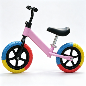 XP Kinder-Laufrad mit Bunten Dreifarbigen Reifen Stilvolles Pedalfreies Kleinkind-Laufrad 12 Zoll Stahlrohr für Outdoor-Fahrten - Product Image 3
