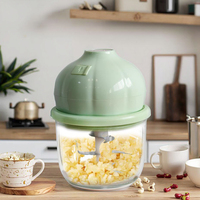 Presse-ail électrique sans fil portable 350ML, mini robot culinaire rechargeable, durable, en acier inoxydable et plastique PP, pour légumes
