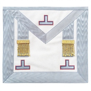 Unisex Masonic worshipful ผ้ากันเปื้อนหนังต้นแบบพิธีกรรมเลียนแบบสำหรับการใช้งานในโบสถ์สำหรับผู้ใหญ่ - Product Image 1