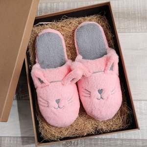 Chaussons plats pour femmes les plus populaires avec semelle en TPR, doublure en peluche, chaussons en fourrure pour femmes de la meilleure qualité - Product Image 2