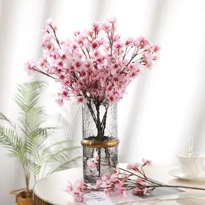 Hoge Simulatie Real Touch Kunstmatige Japanse Kleine Kersenbloesem Zijde Perzik Bloemen Diy