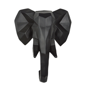 Sculpture moderne en tête <span class=keywords><strong>d</strong></span>'éléphant en origami personnalisée en gros Support mural Art <span class=keywords><strong>D</strong></span>écor <span class=keywords><strong>D</strong></span>écoration murale <span class=keywords><strong>d</strong></span>'animaux suspendus - Product Image 1