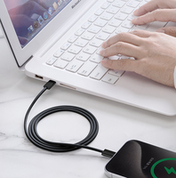 Macaron Couleur PD 65W 60W Câble TYPE-C USB-C Charge Rapide Transfert de Données Alliage d'Aluminium Tressé Nylon Chargeur de Téléphone Portable