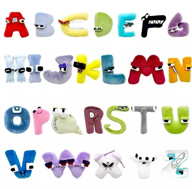 Bantal Alfabet A-Z, Mainan Edukasi Interaktif, Boneka Huruf Alfabet