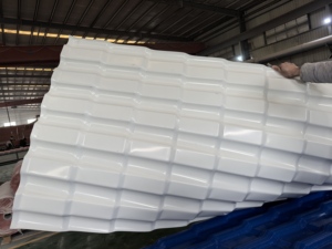 Teja de PVC Estilo Español R1050, Lámina de Resina ASA, Impermeable, Protección UV, Color <span class=keywords><strong>Azul</strong></span>, para Techos de Villas - Product Image 6
