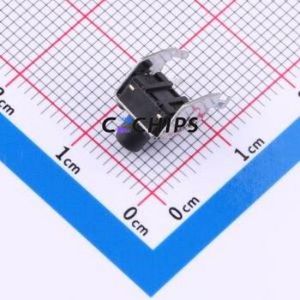 TS013-CBW0EH7.5 Tactile Switch Through hole-4P,7.5x7mm Switch Single Pole Single Throw Round Button 1.8N Right Angle Insert - Product Image 2