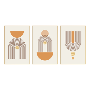 Peintures sur toile abstraites aux couleurs Morandi avec lignes, style nature morte, encadrées, pour décoration murale nordique de salon - Product Image 6