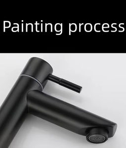 Grifo de Lavabo Moderno de Acero Inoxidable, Monomando, Negro Mate, Cerámico, Ahorrador de Agua, Antisalpicaduras, Sin Plomo, para Uso Doméstico y Comercial - Product Image 3