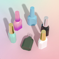 Flacon de vernis à ongles dégradé de 7 ml, nouveau design, vide, pour gel de construction semi-permanent, emballage en verre