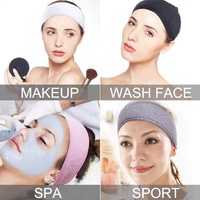Mqunisq bandeaux de Spa pour le visage, maquillage de douche, bandeau de Sport, serviette extensible avec ruban magique
