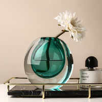 Table à manger hydroponique de luxe moderne modèle créatif ensemble de vases en verre pour décor de salon arrangement floral de luxe léger
