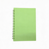 Carnet à spirales A5 minimaliste Kawaii, pages lignées vierges personnalisées, couverture en PP mat, couleur unie