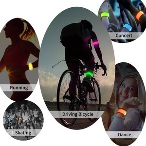 Özel Logo yansıtıcı LED tokat Wrap bilek bandı gece çalışan spor Light up tokat bileklik güvenlik uyarı led'i tokat bilezik - Product Image 6