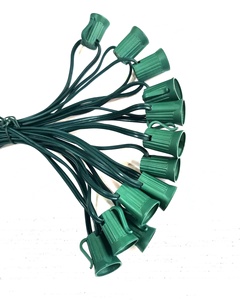 For UL Listed C9 Christmas <strong>LED</strong> <strong>Lights</strong> 12\" Spacing Green <strong>Wire</strong> IP65 Outdoor Application Spool - Product Image 3