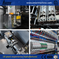Machine de fabrication de bouteilles et de pots en plastique pour boissons et jus, par extrusion-soufflage automatique, petit modèle