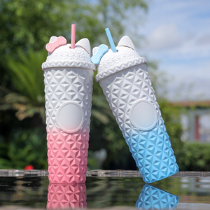 顶级双壁不倒翁卡哇伊可定制运动定制吸管水杯 - Product Image 5