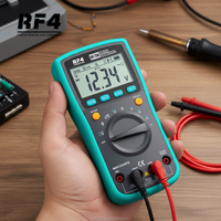 Multimètre numérique RF4 RF-17N pour test automatique, testeur de transistors et de température, pince ampèremétrique ESR, multifonctionnel pour téléphones portables et silicone