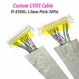 Câble d'écran LVDS JAE FI-X30HL, pas de 1,0 mm, avec enveloppe en tissu conducteur et fil de cuivre étamé pour remplacement de moniteur terminal - Product Image 1