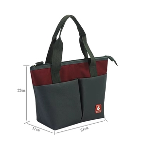 Sac à bandoulière en nylon grande capacité pour femme avec poches, style japonais, poignée unique, fermeture éclair, décoration lettres, sac à main - Product Image 4