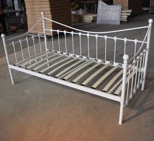 Meubles de salon en métal une place, <span class=keywords><strong>lit</strong></span> de jour blanc, avec ponceuse extractible, cadre de canapé-<span class=keywords><strong>lit</strong></span> - Product Image 4