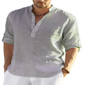 Liu Ming, Meilleures Ventes Nouveautés Homme Décontracté <span class=keywords><strong>Lin</strong></span> <span class=keywords><strong>Coton</strong></span> Ample Grandes Tailles 5XL Hauts T-Shirts - Product Image 1