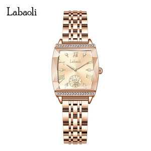 Reloj de pulsera de alta gama para mujer, diseño ovalado simple y elegante, reloj de cuarzo impermeable de cuero genuino - Product Image 1