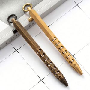 Wholesale Custom Logo 1.0Mm Vintage Brass Metal-Banded Twist-Action Ballpoint Business Gift <b>Pen</b> - Product Image 1