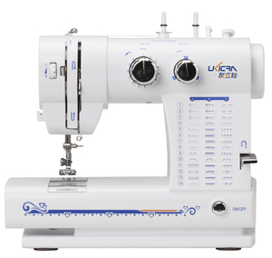 Machine à coudre multifonctionnelle à cadre métallique motorisée à aiguille simple à lit plat UFR-813 à 42 points pour la couture et <span class=keywords><strong>l</strong></span>'artisanat à domicile - Product Image 1