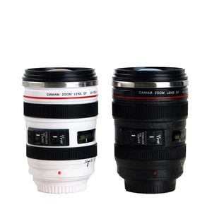 Nouveau Creative SLR caméra Len tasse drôle forme noir et blanc Shutterbug cadeau bureau en acier inoxydable tasse à café gobelet caméra tasse - Product Image 5