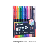 Coffret de crayons de couleur rétractables Languo 12 couleurs, mine 3 mm, à base d'huile, qualité supérieure, prêts à être expédiés, pour dessin et croquis, papeterie