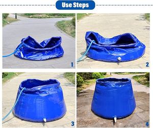 JLM Tanque de Agua <span class=keywords><strong>Cisterna</strong></span> Flexible de PVC para Almacenamiento Bolsa Potable Plegable y Portátil Riego Agrícola Autosoportante - Product Image 5