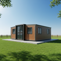 Maison conteneur préfabriquée extensible à construction rapide, deux chambres, maison portable extérieure préfabriquée