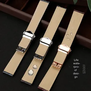 Bracelet de montre en cuir pour TAG <span class=keywords><strong>Heuer</strong></span> Calera, 19mm, 20mm, 22mm, bleu, marron, noir, cuir de Crocodile, accessoires pour hommes - Product Image 6