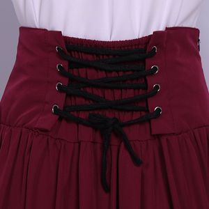 Conjunto de Vestido <span class=keywords><strong>Medieval</strong></span> Victoriano Renacentista para Mujer, Elegante Camisa y Falda de 2 Piezas, Disfraz Steampunk Gótico con Volantes para Fiesta - Product Image 5