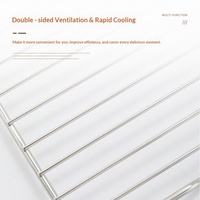 Grille de barbecue multifonctionnelle en acier inoxydable pour four, cuisson, refroidissement et égouttage