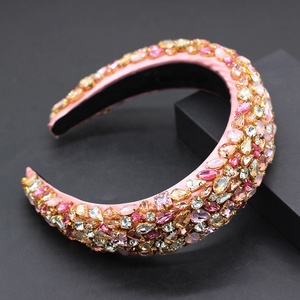 Bandeau de <span class=keywords><strong>tête</strong></span> colorés, scintillants, personnalisés, fait <span class=keywords><strong>à</strong></span> la main, en diamant, style Baroque, pour cheveux de mariée, nouvelle collection - Product Image 4