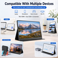 Monitor Portátil Ultrafino de 18.5 Pulgadas con Pantalla Antirreflejo, Solución de un Solo Cable Tipo-C para Laptop, Segunda Pantalla Ligera