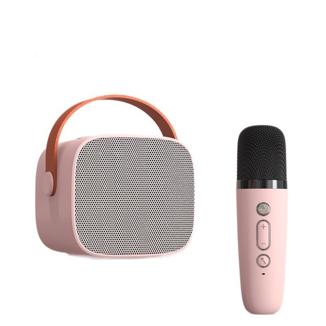 Cross-border Mini for Speaker with Wireless Microphone Portable Outdoor Karaoke System Featuring Subwoofer and 6W Output