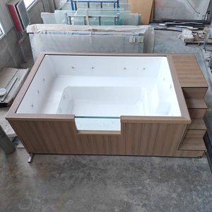 Fábrica <span class=keywords><strong>Mini</strong></span> familia portátil agua caliente Jacuzzis Spa <span class=keywords><strong>piscina</strong></span> ventana fibra de vidrio contenedor de madera al aire libre sobre el suelo <span class=keywords><strong>piscina</strong></span> - Product Image 1