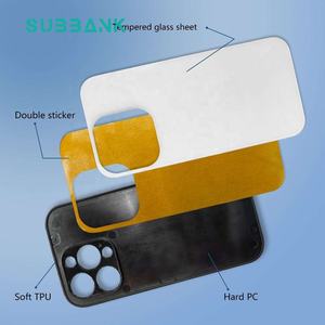 2D casing ponsel kosong sublimasi kaca Tempered TPU PC untuk iPhone 14 15 16 17 Pro Max untuk hadiah promosi & bisnis yang disesuaikan - Product Image 3
